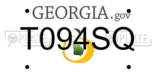 T094SQ Georgia License Plate