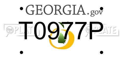 T0977P Georgia License Plate