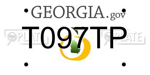 T097TP Georgia License Plate