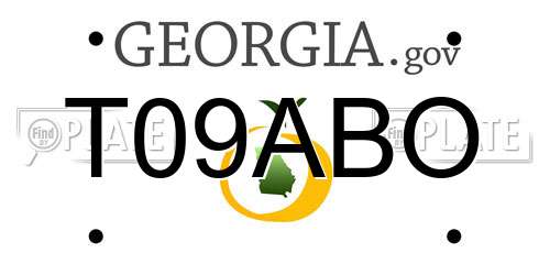 T09ABO Georgia License Plate