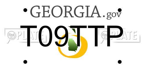 T09TTP Georgia License Plate