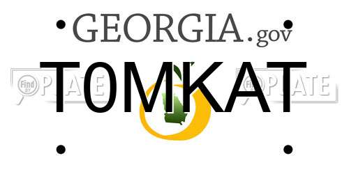 T0MKAT Georgia License Plate