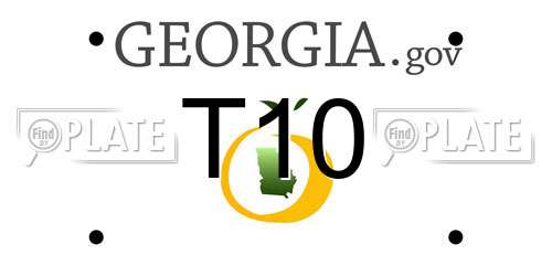 T10 Georgia License Plate