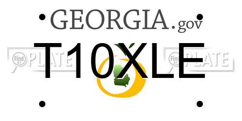 T10XLE Georgia License Plate