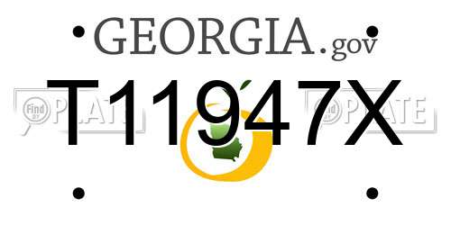 T11947X Georgia License Plate
