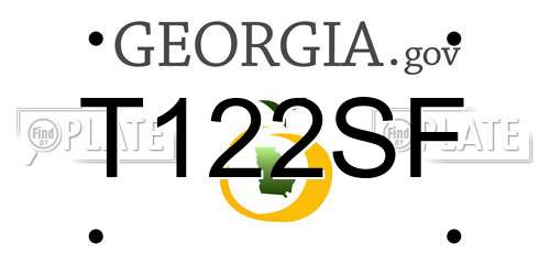 T122SF Georgia License Plate