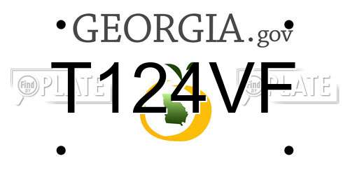 T124VF Georgia License Plate