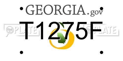 T1275F Georgia License Plate