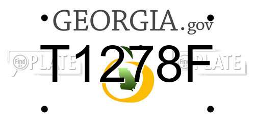 T1278F Georgia License Plate