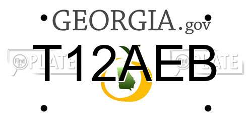 T12AEB Georgia License Plate