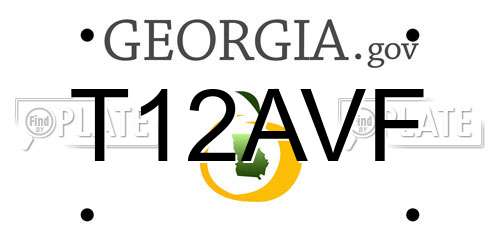 T12AVF Georgia License Plate