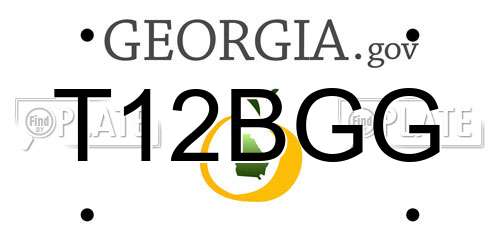 T12BGG Georgia License Plate