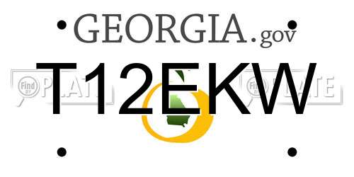 T12EKW Georgia License Plate