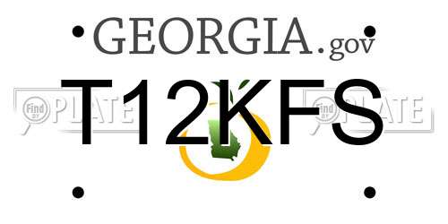 T12KFS Georgia License Plate