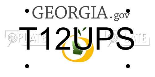T12UPS Georgia License Plate