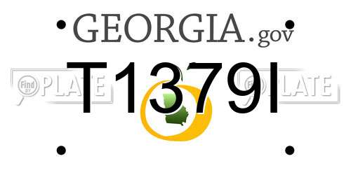T1379I Georgia License Plate