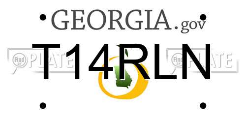 T14RLN Georgia License Plate