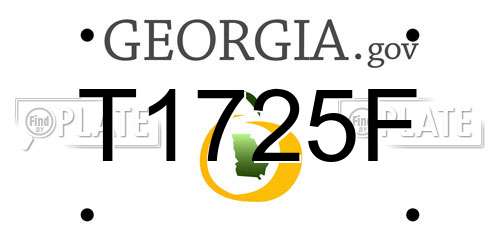 T1725F Georgia License Plate