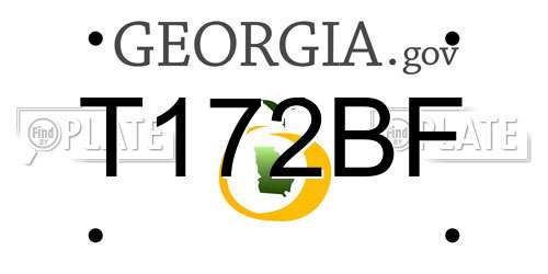 T172BF Georgia License Plate