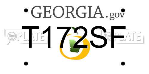 T172SF Georgia License Plate