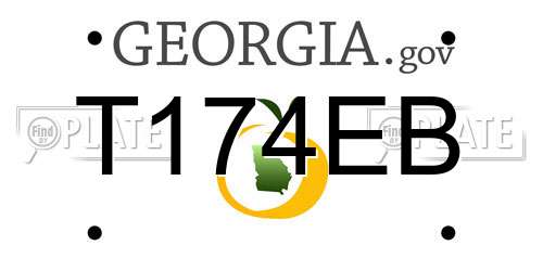 T174EB Georgia License Plate