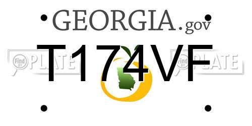 T174VF Georgia License Plate