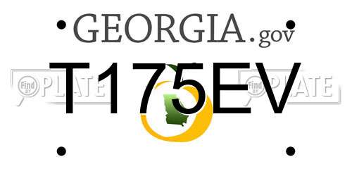 T175EV Georgia License Plate