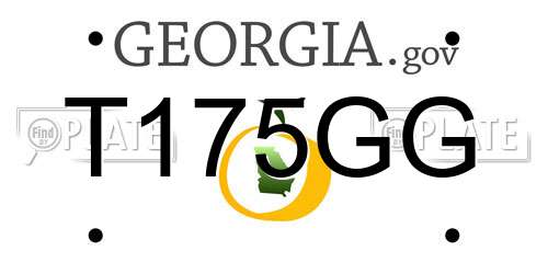 T175GG Georgia License Plate