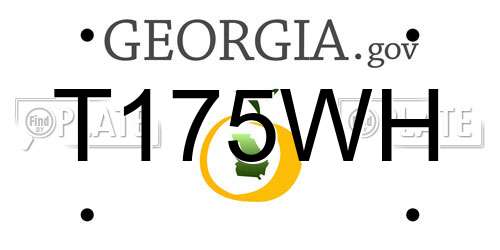 T175WH Georgia License Plate