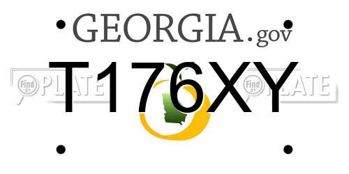T176XY Georgia License Plate