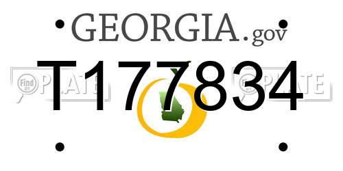 T177834 Georgia License Plate