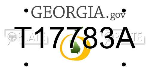 T17783A Georgia License Plate