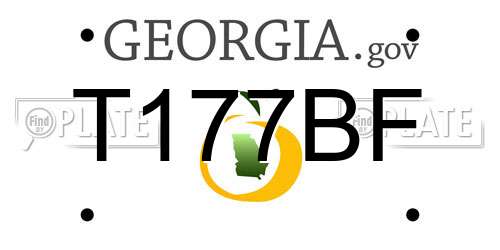 T177BF Georgia License Plate