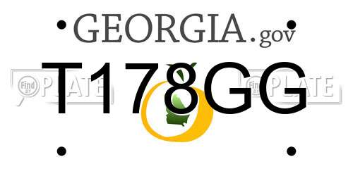T178GG Georgia License Plate