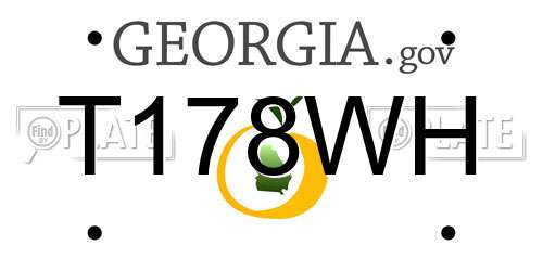 T178WH Georgia License Plate