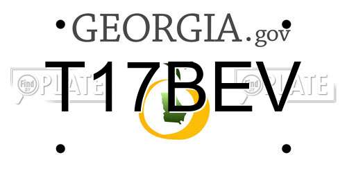 T17BEV Georgia License Plate
