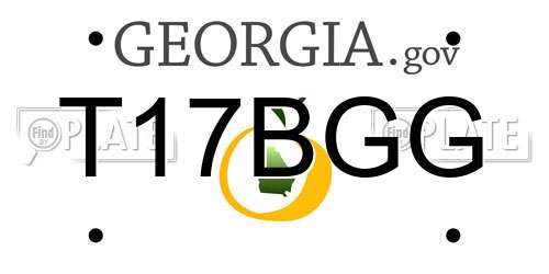 T17BGG Georgia License Plate