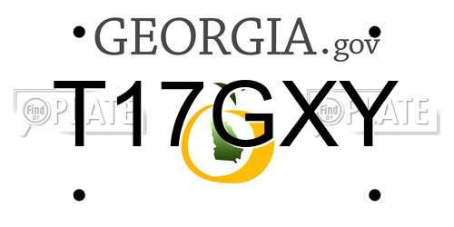 T17GXY Georgia License Plate