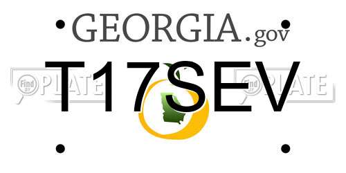 T17SEV Georgia License Plate