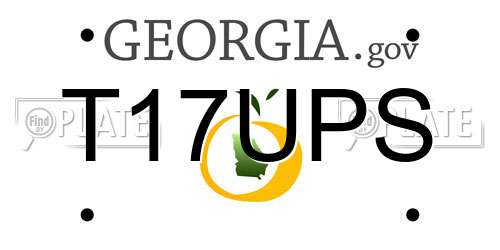 T17UPS Georgia License Plate