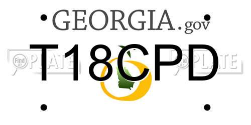 T18CPD Georgia License Plate