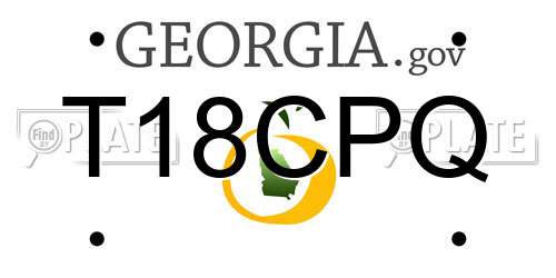 T18CPQ Georgia License Plate