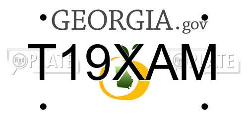 T19XAM Georgia License Plate