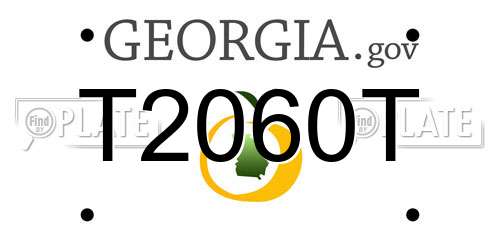 T2060T Georgia License Plate