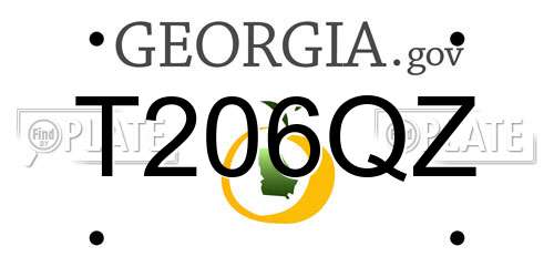 T206QZ Georgia License Plate
