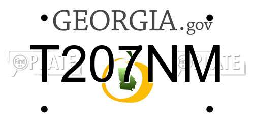 T207NM Georgia License Plate