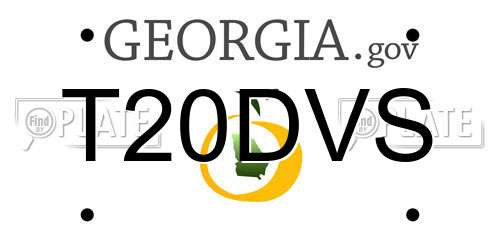 T20DVS Georgia License Plate