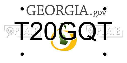 T20GQT Georgia License Plate