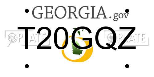 T20GQZ Georgia License Plate