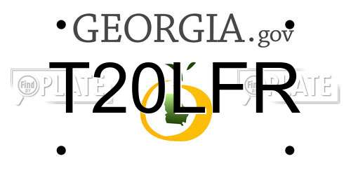 T20LFR Georgia License Plate